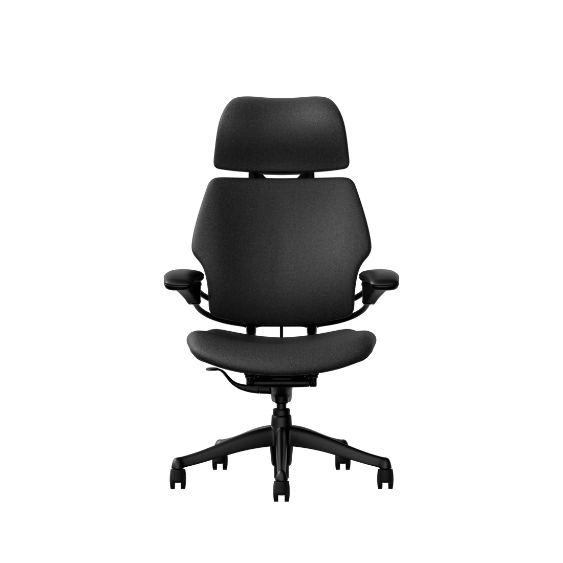 Siège de bureau Humanscale Freedom avec appui-tête, vue de face