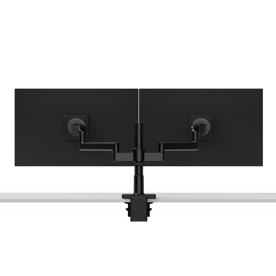 Bras support écran Humanscale M/Flex à deux écrans, bras M2 Pro, finition noire